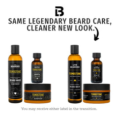 Live Bearded Tombstone beard oil bottle delivering smooth, nourished beard with lightweight hydration