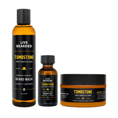 Live Bearded Tombstone wash bottle for gentle daily cleansing of beard and skin