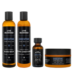 Live Bearded wash bottle for daily cleansing and beard conditioning.