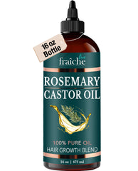 Live Fraiche rosemary castor oil bottle—pure blend for healthier hair care.
