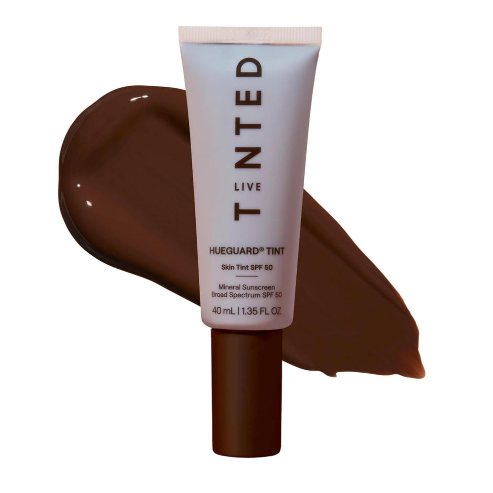 Live Tinted Hueguard Skin Tint SPF 50 bottle delivers weightless protection for daily use.