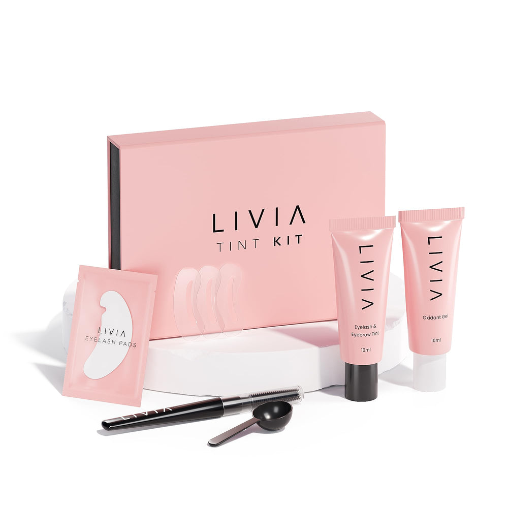 LIVIA black lash brow color set packaging for at home salon results
