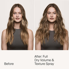 Living Proof Full Dry Volume demonstrates a textured finish for versatile looks.