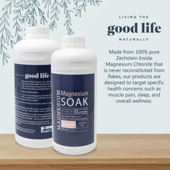 Living the Good Life Naturally bath scene showing skin nourishment after soak.