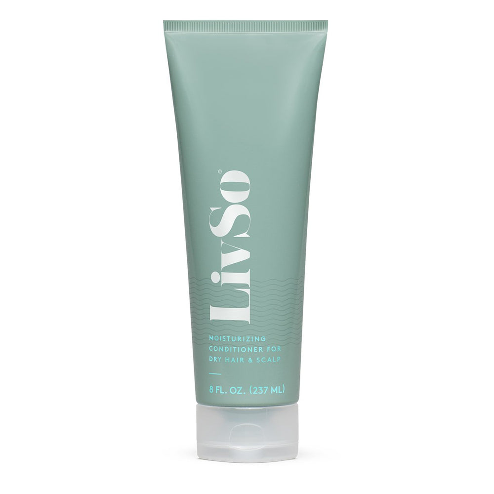 LivSo Moisturizing Scalp Conditioner bottle front promotes healthy shine on hair.
