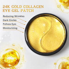 LIYALAN patches swatch shows luxurious texture and gold-infused formula.