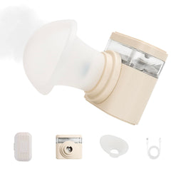 LIZICH heated nano mist sprayer in hand delivering warm mist for dry eyes