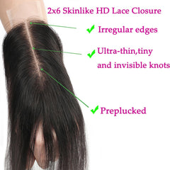 Lizourey pre-plucked natural hairline closure for quick, realistic installation.