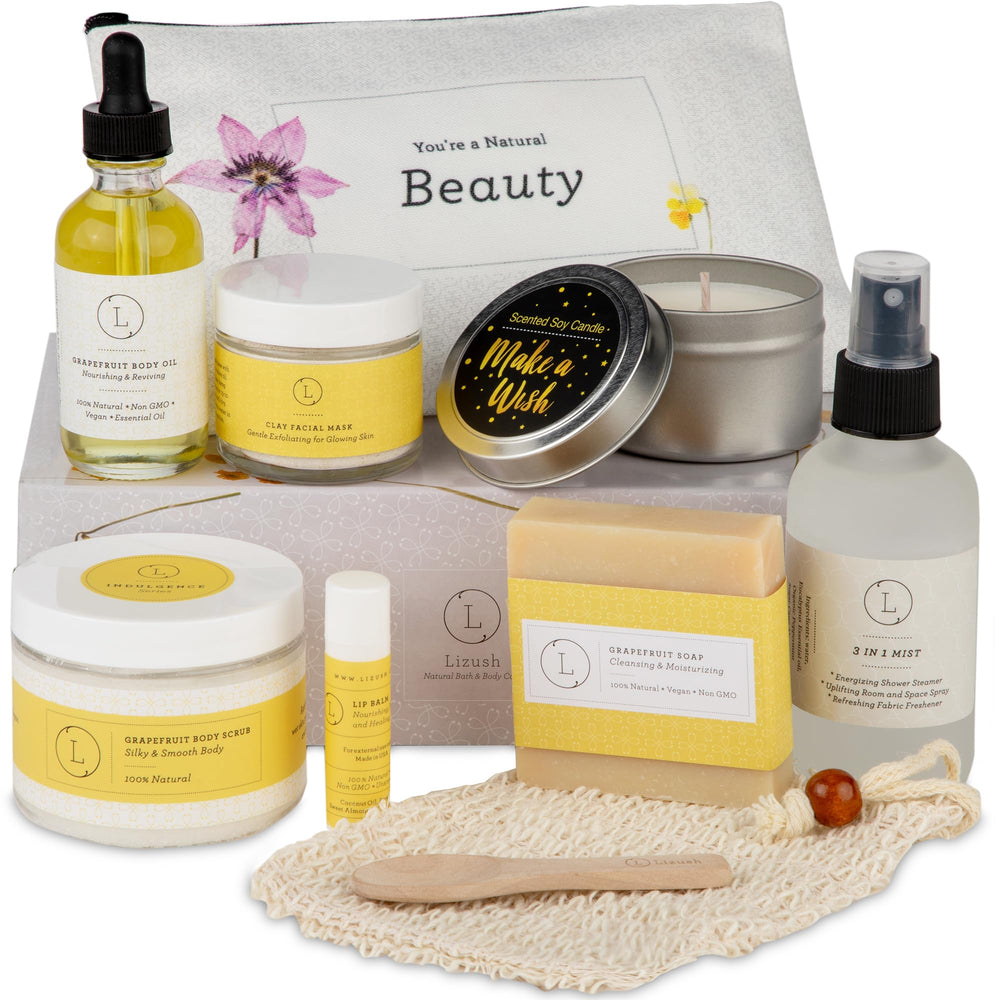 Lizush citrus spa set soap bar for refreshing at-home cleanse and mood lift