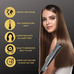 Lizze Mini heats quickly, ideal for fast touch-ups during busy mornings.