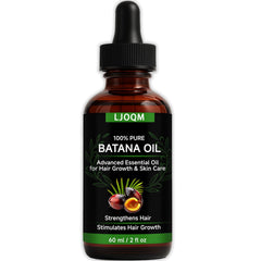 LJOQM Batana Oil bottle for natural hair nourishment and scalp care.