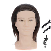 LJSMJF male mannequin head with stand for professional haircut practice.