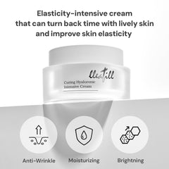 lleafill Curing Hyaluronic Intensive Cream texture swatch showing smooth absorption