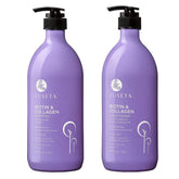 L LUSETA Biotin and Collagen shampoo bottle shown for fuller-looking hair with daily use.