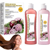 LMDGDS Onion Biotin and Rosemary Shampoo bottle promoting soft, shiny hair