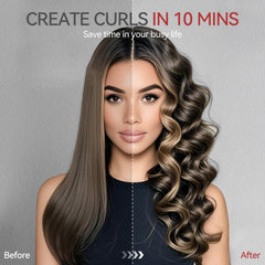 LNSTN cordless curling iron with three heat levels for different hair types.