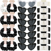 Loanzeg bridesmaid scrunchies set12 with soft matte satin fabric for versatile wear