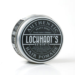 Lockhart's Heavy Hold pomade jar texture view reveals creamy consistency for control