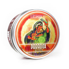 Lockhart's Paradox pomade jar close-up highlighting firm hold