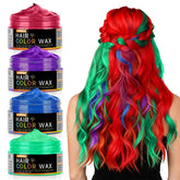 Lockmio blue hair wax application for vibrant festive color
