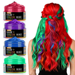 Lockmio blue hair wax application for vibrant festive color