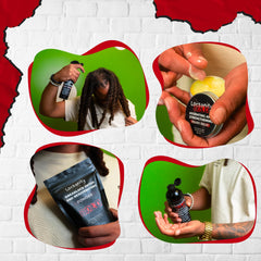 Locsanity Bold Dreadlock Powder cleanses scalp and reduces buildup.