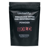 Locsanity Bold Locs detox powder bottle for a detox and rejuvenation routine.