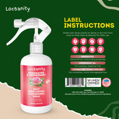 Locsanity spray mist on locs refreshing scalp and hair