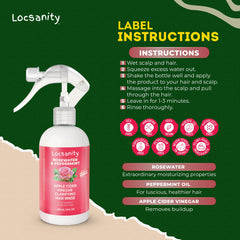 Locsanity Rosewater Peppermint rosewater scent close-up highlighting hydrating aroma.