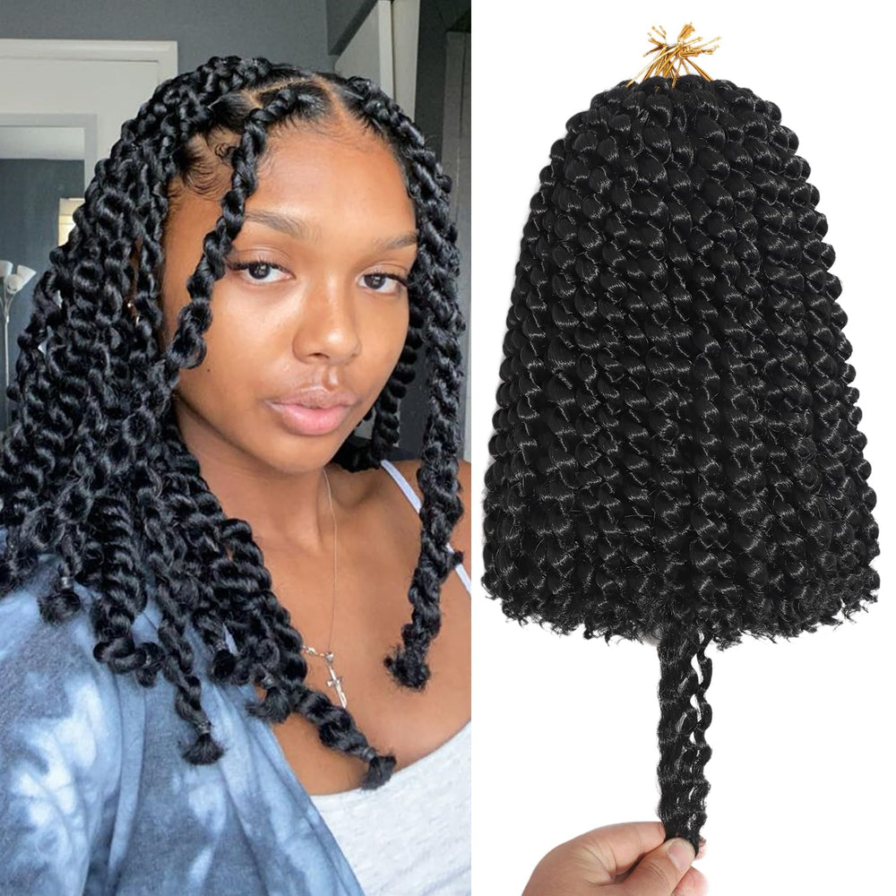 Lofnofu Passion Twist water wave hair close-up showing natural movement