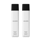 Lolavie Restorative Shampoo bottle on bathroom shelf suggesting healthier-looking hair.