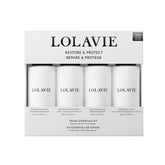 LolaVie Restorative Shampoo travel bottle for clean, refreshed hair on the go.