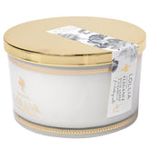 LOLLIA Elegance bath salts bottle with white amber aroma for a relaxing home spa