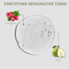 Loma Fortifying Reparative Tonic label closeup emphasizes natural ingredients.