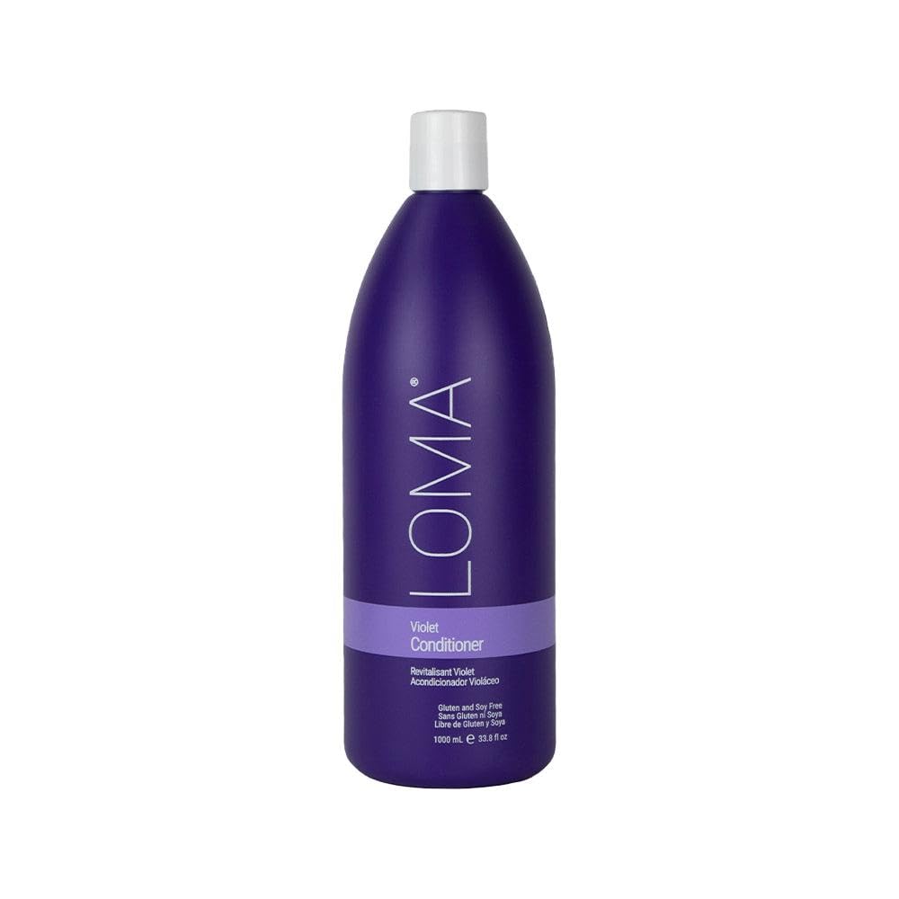 Loma Violet Conditioner 33oz bottle with blue-violet tint brightening blonde and grey hair.