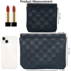 Lomkya checkered makeup bag set, small, fits compact spaces.