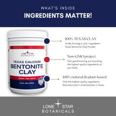 Lone Star Botanicals bentonite clay face mask application for pore cleansing