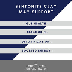 Lone Star Botanicals bentonite clay texture close-up highlighting mineral richness