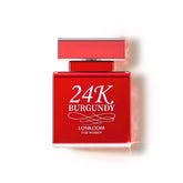 Lonkoom 24K Burgundy bottle front view, ideal for daily wear.
