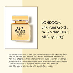 Lonkoom 24K Gold Perfume packaging box displays a gift-ready presentation.