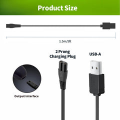 LONNKY USB charger cord for Hatteker RFC696, compact and travel-ready.