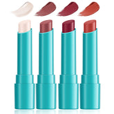 Loobexery 4pcs lip tint set shown with shades for day-to-night color versatility.