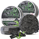 Loobexery bamboo charcoal shampoo bar packaging highlights natural formula for sensitive scalps.