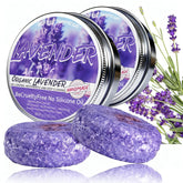 Loobexery lavender shampoo bar for gray hair close-up with calming scent
