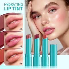 Loobexery lip tint rose shade demonstrates smooth, even application.