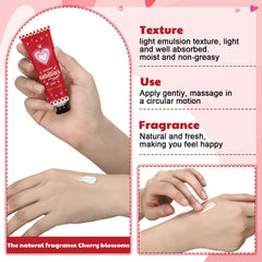 Loopeer heart-pattern design on lotions for Galentine's favors.