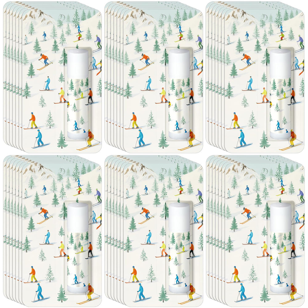 Loopeer skiing lip balm set with 35 sticks, ideal for party favors and team gifts.