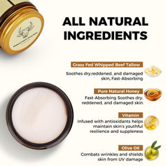 Lopeie unscented beef tallow cream packaging highlighting gentle formula for sensitive skin