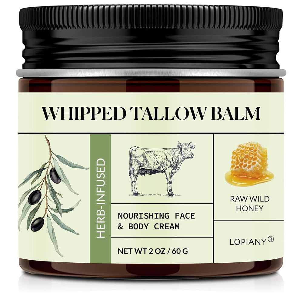 LOPIANY beef tallow honey balm bottle pour for quick daily moisture