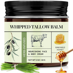 LOPIANY whipped tallow jar shows rich texture for facial hydration.